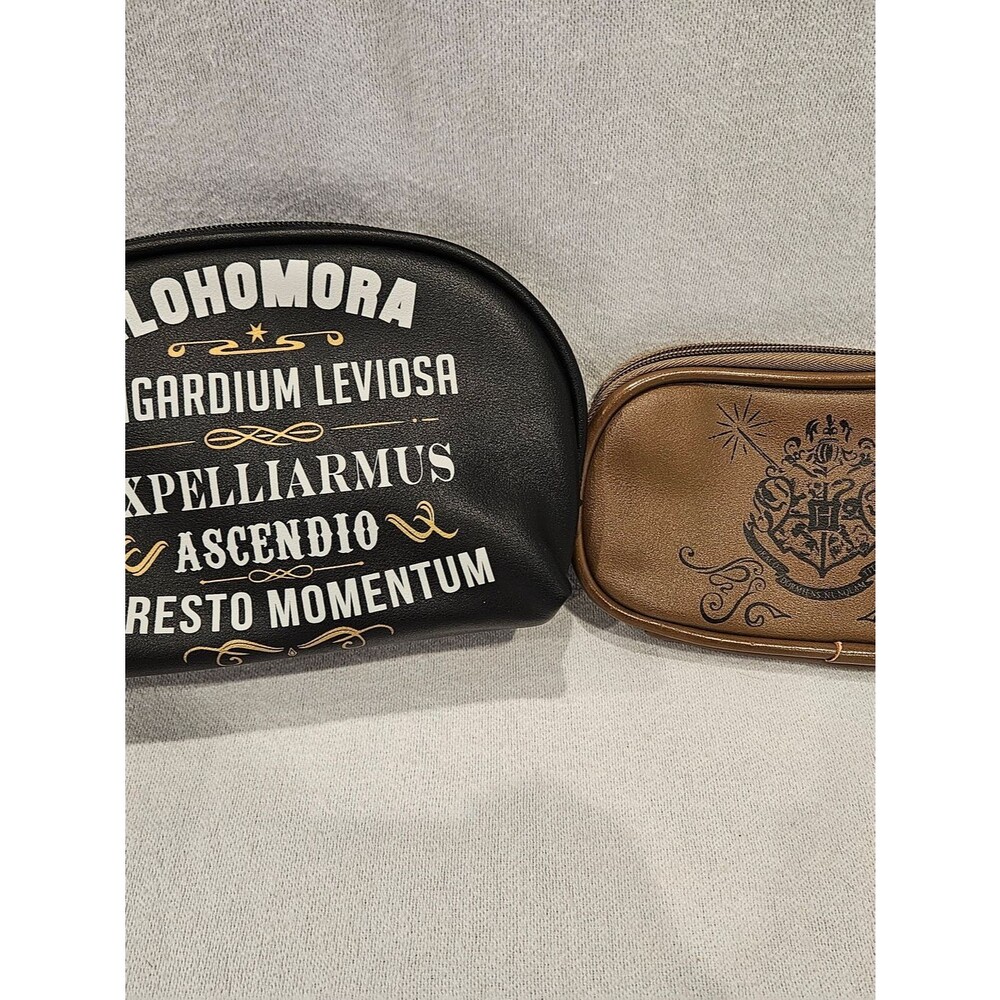 Licensed Harry Potter 2 Piece Cosmetic Toiletry, Make Up Bag & Brush Bag